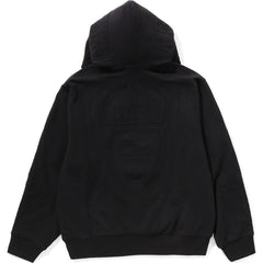 PADDED SHARK CROPPED FIT PULLOVER HOODIE MENS