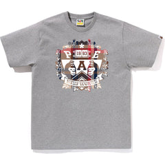 BAPE CHECK UNIVERSITY EMBLEM TEE MENS