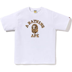 WILD LEOPARD PATTERN COLLEGE TEE MENS