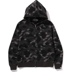 ONE POINT COLOR CAMO CROPPED FULL ZIP HOODIE MENS