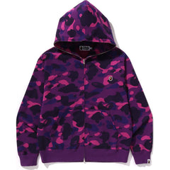 ONE POINT COLOR CAMO CROPPED FULL ZIP HOODIE MENS