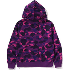 ONE POINT COLOR CAMO CROPPED FULL ZIP HOODIE MENS