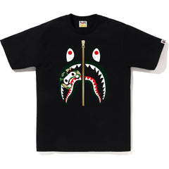 BAPE MENS ABC CAMO MILO SHARK T-SHIRT