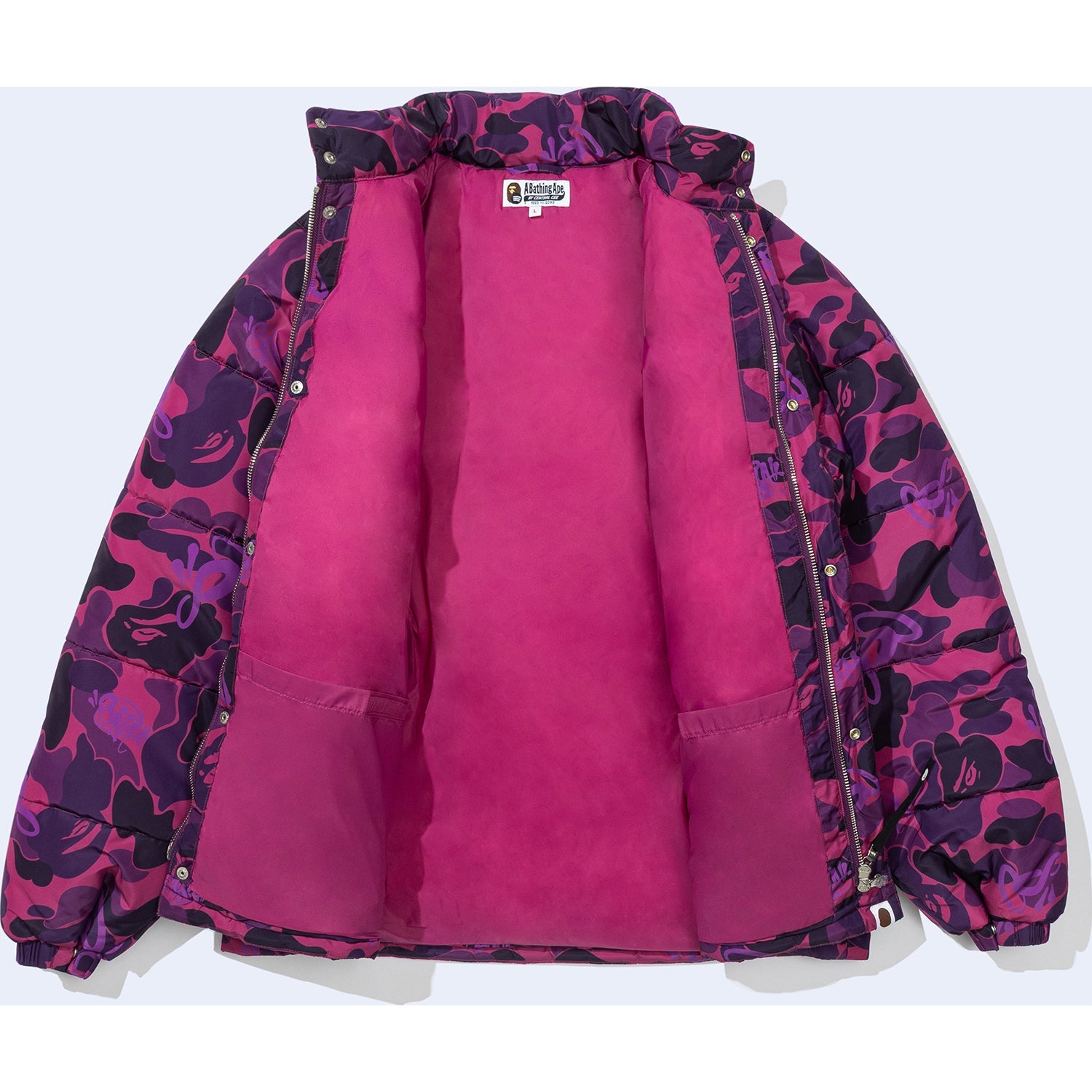 BAPE X SPOTIFY BY CENTRAL CEE CAMO PUFFER JACKET MENS