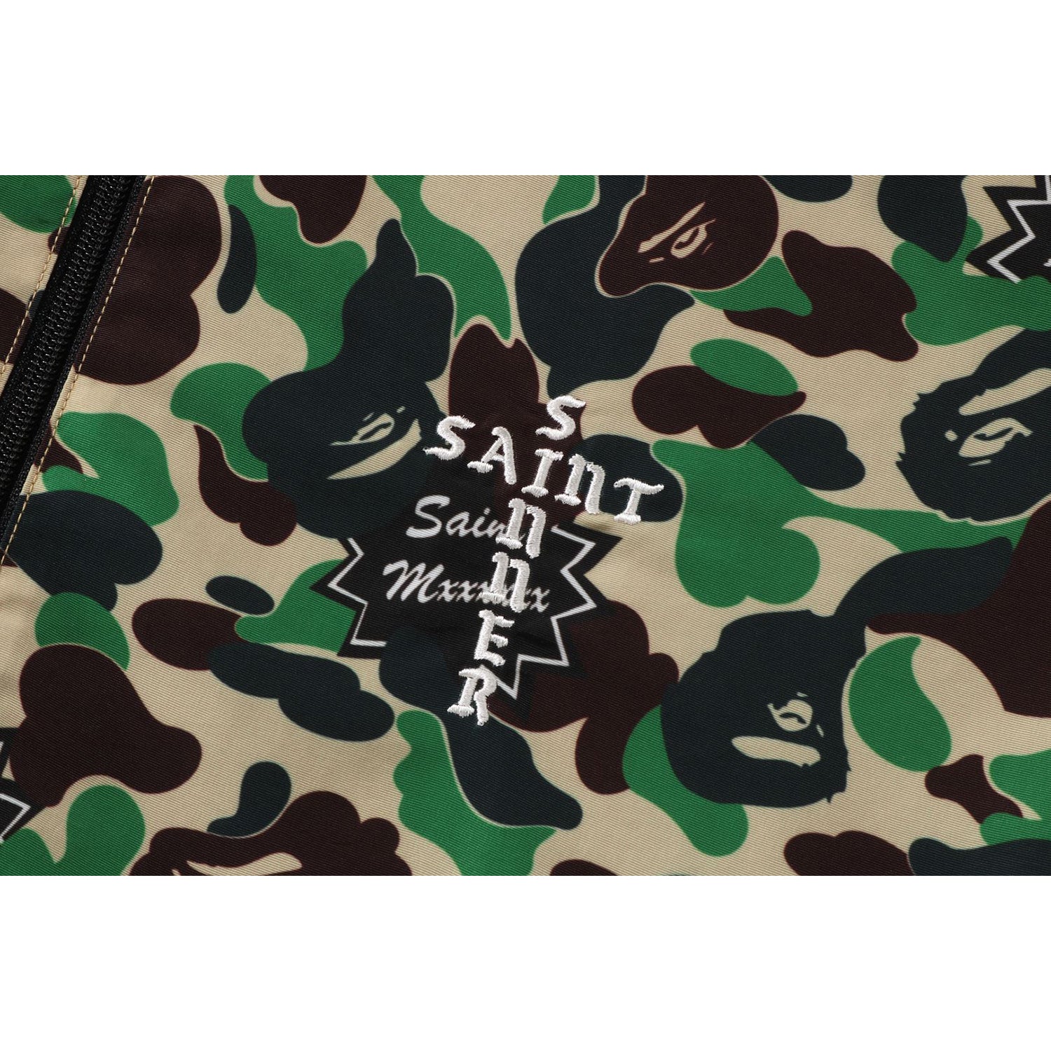 BAPE X SAINT MXXXXXX ABC CAMO TRACK JACKET MENS