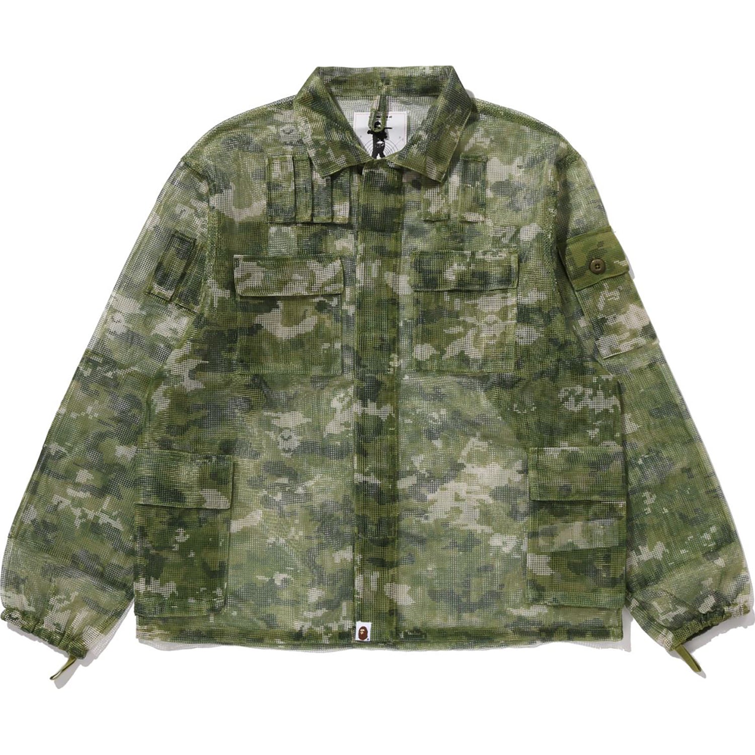 MULTI PIXEL CAMO MASK HOODED SHIRT JACKET MENS