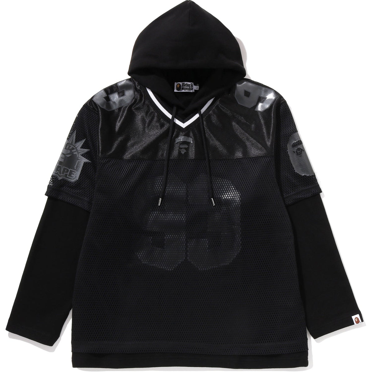 BAPE US BLACK FRIDAY MESH LAYERED RELAXED FIT PULLOVER HOODIE MENS