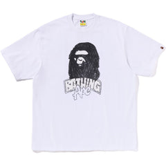 HAND DRAWN APE HEAD RELAXED FIT TEE MENS