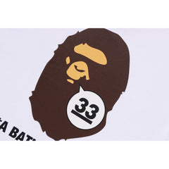 A BATHING APE 33RD ANNIV. APE HEAD TEE MENS