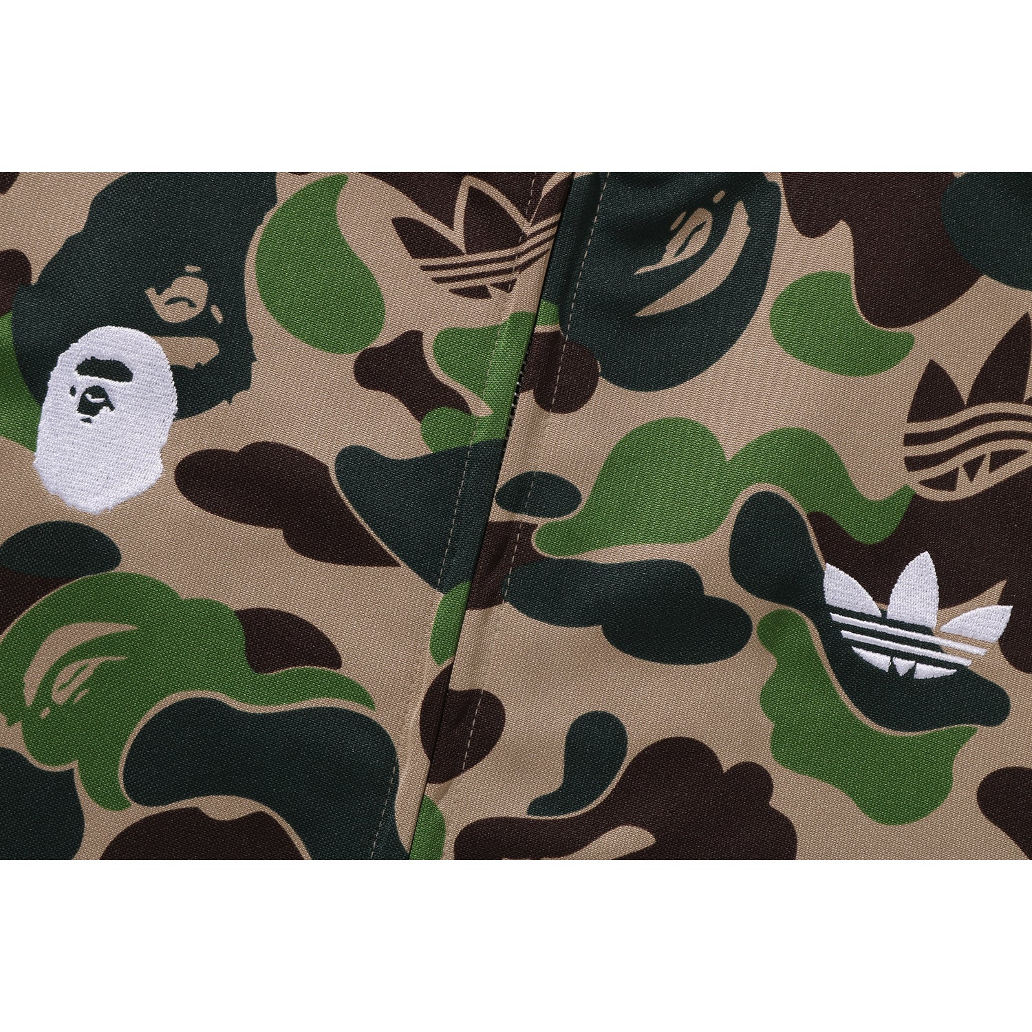 BAPE X ADIDAS RELAXED FIT TRACK CAMO SHARK FULL ZIP HOODIE MENS