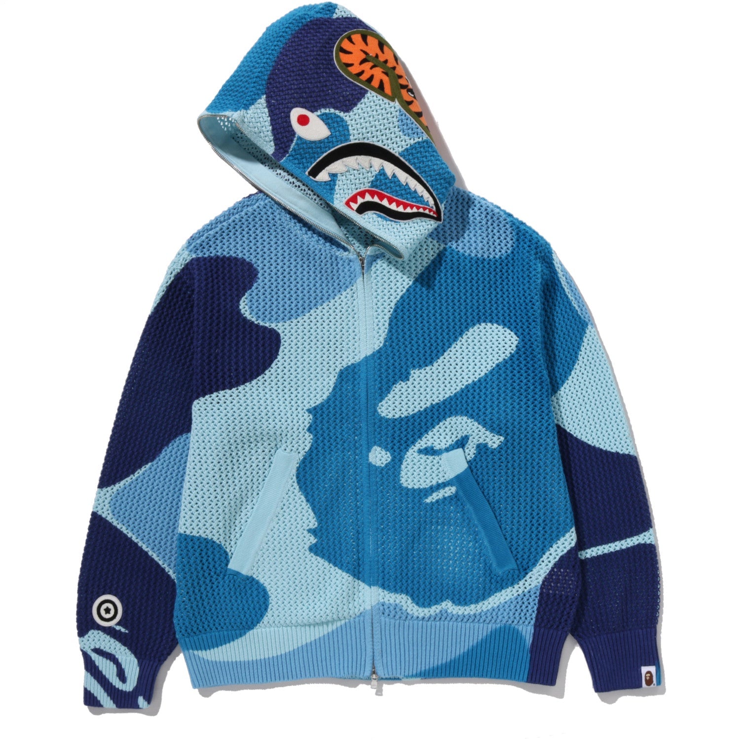 ABC CAMO CROCHET SHARK RELAXED FIT FULL ZIP HOODIE MENS