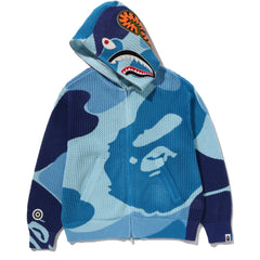 ABC CAMO CROCHET SHARK RELAXED FIT FULL ZIP HOODIE MENS