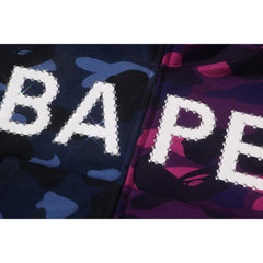 CRYSTAL LOGO COLOR CAMO HALF FULL ZIP HOODIE LADIES