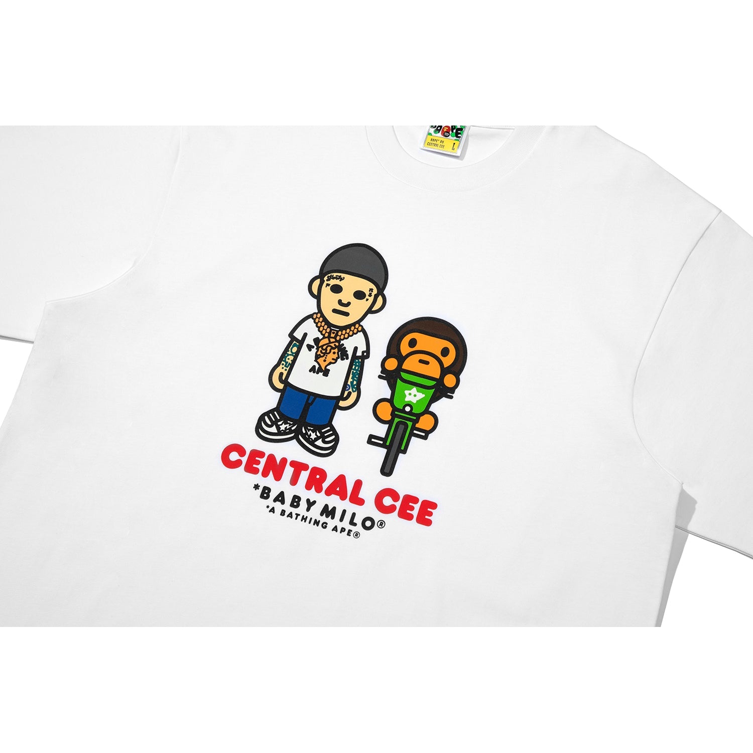 BAPE X SPOTIFY BY CENTRAL CEE BABY MILO RELAXED FIT TEE MENS