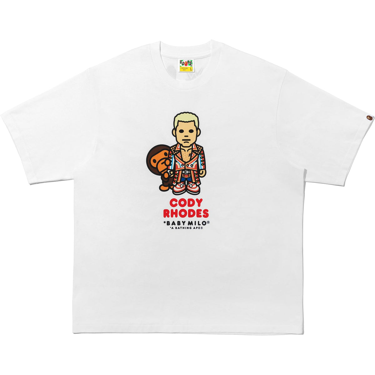 BAPE X WWE CODY RHODES BABY MILO RELAXED FIT TEE MENS