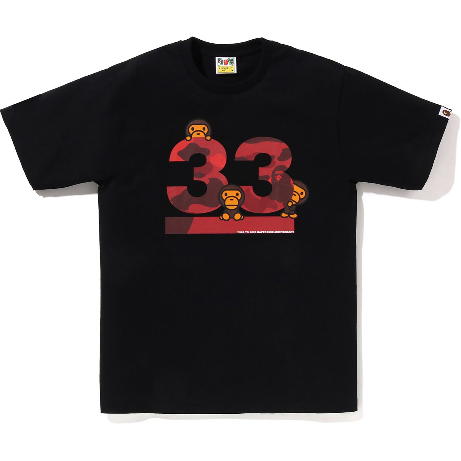 A BATHING APE 33RD ANNIV. BABY MILO TEE MENS
